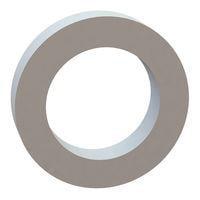 Essentra Components 17W04063 Flat Washer Flat Washer, .266 ID, .406 OD, .080 Thick, Natural, Nylon