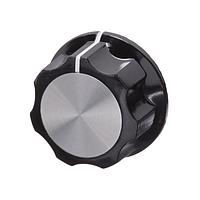 APEM MPKES120B1/4 Cylindrical Knob with Skirt Control knob fluted ln indctr-sde&skirt