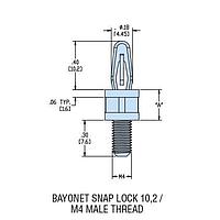Heyco 10758F Threaded Support, Male HSCBS7-12 V-0 NATURAL