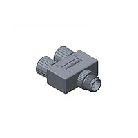 Amphenol LTW SS-080808-MFF-YS001 Y-Adapter Circular Metric Connector, Y Adaptor, Metal, A Coding, 2A, 08 pins, (End 1) Male Male, (End 2) Female Female, (End 3) Female Female, Screw Thread, IP68 Mated