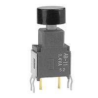 NKK Switches AB11BB-HA Sealed SPST OFF-(ON) STRT W/ BRACKET BLK