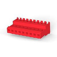 AMP Connectors - TE Connectivity 3-640620-9 Receptacle Housing FEED THRU W/O TAB 9P red tin 22 AWG