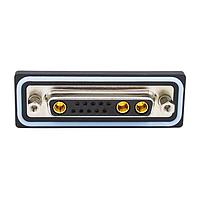 NorComp CDFR13W3213L411 Mixed Contact D-Sub Connectors 13W3 R/A solder F FL 4-40 int thrd 40 Amp