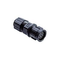 Amphenol LTW CB-05BFMA-LL7001 Standard Circular Connector Ceres, Middle Size, Plastic, 10A, 05 pins, Female Connector, Male Contact, Straight, 2 Points Lock, Solder, Field Installable, F4.0 - F9.6mm, IP67