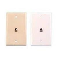 AIM-Cambridge / Cinch Connectivity Solutions 32-1205W Modular Connectors / Ethernet Connectors RJ11 WALL PLATE WHT SINGLE SMOOTH FINISH