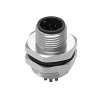 Wurth Elektronik 643050100608 Plugs WRCIRC M12  Screw  Coding A  Panel Solder Bucket Metal with Rear Panel Nut PG9  Male connector, polarity 8