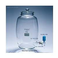 Pyrex Py.1565.16M Heavy-duty Wide-neck Glass Aspirator Bottle (5L, without Stopcock)