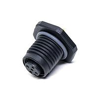 Amphenol LTW MSAP-05PFFS-SF8002 Sensor Cables / Actuator Cables M12 Circular Metric Connector, A Code, Plastic, 4A, 05 pins, Female Connector, Female Contact, Hexagonal, M16*1.5, Screw Thread, Solder, Receptacle, Front Fastened, Panel Thickness 4.9, IP68 / IP69K
