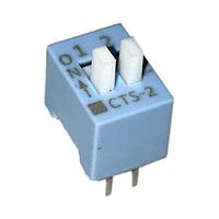 CTS Electronic Components 206-2ES DIP Switches 2 switch sections SPST