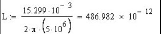 Inductance calculation from measured impedance and frequency