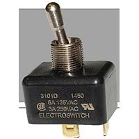 Electroswitch 3102C Toggle Switches 6A SPDT, On-Off-On .250" QC, IP67