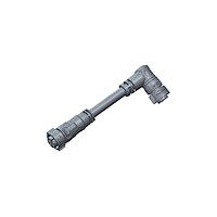 Amphenol LTW AB-CB05FL-CBFR-QD001 Sensor Cables / Actuator Cables X-Lok, Middle Size, Plastic, 10A, 05 pins, Female Connector, Female Contact, Right Angle-to-Straight, Push Lock, Overmolded Double Ended, Length 1000mm, IP68