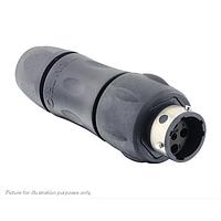 Eaton Souriau-Sunbank UTGX1JC124P Receptacles In line receptacle, with cable gland backshell, for 4 male contacts,  IP68/69K