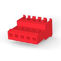 AMP Connectors - TE Connectivity 3-640620-5 Receptacle Housing FEED THRU W/O TAB 5P red tin 22 AWG