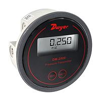 Dwyer DM-2105-LCD DM-2000 Differential Pressure Transmitter for Air & Gases, 4-20 mA (Differential, 2 inH₂O, Barbed Fitting, 1/8 in)