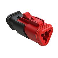 Amphenol SINE Systems AT06-3S-SR01RED Connectors 3 WM Strain-Relief HSG Red
