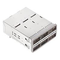 AMP Connectors - TE Connectivity 2214565-1 Cage Assemblies zQSFP+ STACKED RECPT ASSY 2X3