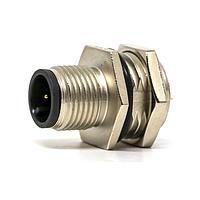 Amphenol LTW M12A-03PMMS-SH8002 Circular Metric Connectors M12 Circular Metric Connector, A Code, Metal, 4A, 03 pins, Male Connector, Male Contact, Hexagonal, M16*1.5, Screw Thread, Solder, Receptacle, Rear Fastened, Panel Thickness 4.5, IP68 / IP69K