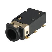 Kycon STX-25427-6N-TR Phone Connectors 2.5MM SMT 6P 4 POLE BLACK