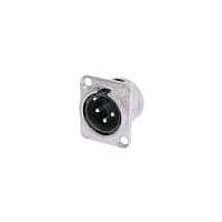 NEUTRIK NC3MD-L-1 Receptacles 3C MALE NICKEL SOLDER CONTACTS