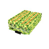 Amphenol Anytek APTS064PEYG00G DIN Rail Terminal Block APT 6mm2/2-2 PE YG Ground terminalSingle layer , 2in-2out Yellow-Green