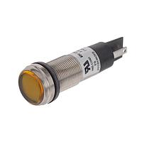Dialight 656-1302-304F LED Panel Mount Indicators 1/2 Flat Yellow 5VDC w/Terminals