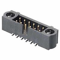 Harwin M80-5S13842MC Headers & Wire Housings Datamate J-Tek DIL Male Vertical SMT Connector, selective gold + tin, retainers for 101Lok, 19+19 contacts