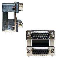 NorComp 179-009-313R571 Dual Port D-Sub Connectors RA 9POS FEM/ML 5A