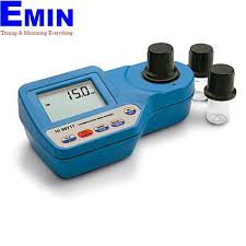 Technician performing calibration work for a phosphate measuring instrument