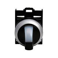 Eaton M22-WRLK-W Knob, Two Position ILL 2-POS MTN SEL SWTCH SIL-BZL WHT