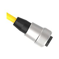 Banner Engineering QDS-550C Sensor Cables / Actuator Cables Cordset: Single Ended 7/8 in; 5-pin Straight Female Connector; 15.2 m (49.86 ft) Yellow PVC Jacket; Nickel-Plated Brass Coupling Nut