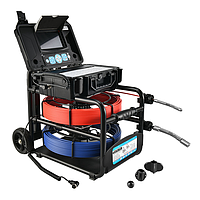 TvbTech 3499F-Dual Sewer Drain Pipe Inspection Camera System (40m cable, Φ14mm: 648x488 Pixel; Φ18mm: AHD 1920*1080)