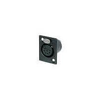 NEUTRIK NC7FP-B-1 Receptacles 7C FEMALE BLACK GOLD CONTACTS