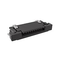 Amphenol FCI SFV10R-2STE1HLF Board Mount 0.50mm Flex Connector, SFV-R Series, 10 Position, Top Side Contact, Side Entry Surface Mount ZIF Connector, Halogen Free, Lead Free