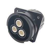 Amphenol Industrial GTCE030R36-4S(072) Receptacles GTC-E, square flange receptacle, bayonet, shell size 36, 3 sz 1/0 socket silver plated, crimp, rear adapter accessory, gray zinc cobalt plating, ROHS