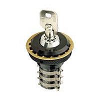 Grayhill 44L45-02-1-04N Keylock Switches Keylock Switch, Standard, solder lug, 45&deg;, 2 deck, 1 pole/deck, 4 positions/pole, non-shorting
