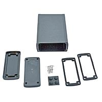 Bud Industries EXN-23358-BKP PCB Enclosure Extruded Aluminum Enclosure Black with Plastic Cover (2 X 4.5 X 6.7 In)