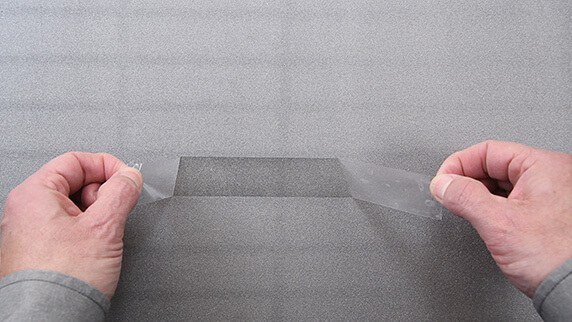 Correct handling of adhesive tape for an ISO 8502-3 dust tape test