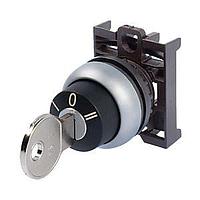 Eaton M22-WRS3 Key Operated 3-POS MTN KEY SEL SW SIL-BZL WD-I-0-II