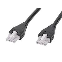 Molex 215330-0405 Discrete Wire MFJr-MFJr OTS Cable SR 500mm 4 Ckts Blk