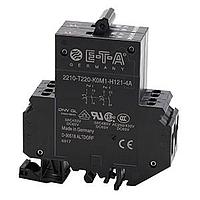 E-T-A Circuit Breakers 2210-T220-K0M1-H231-0.5A Circuit Breakers 1077, 2P, DM, 480VAC/65VDC, M1, 1NC AUX, 0.5A