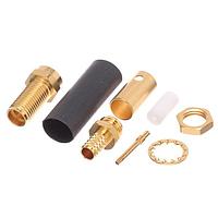 Radiall R125308000 Connectors SMA / STRAIGHT BULKHEAD JACK CRIMP OR SOLDER TYPE - CABLE 5/50D