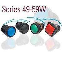 ITW Switches 4959112 Sealed SEALED PB SW WIRE LEAD ROUND BEZEL RED