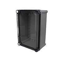 Bud Industries PTS-25340-C NEMA/IP Rated PC+10% Fiberglass Box with Clear Cover (11 X 7.5 X 5 In)