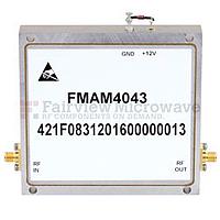 Fairview FMAM4043 2 GHz to 6 GHz, Medium Power Broadband Amplifier with 3 Watt, 44 dB Gain and SMA