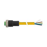 Murrelektronik 7700-A3021-U1B0500 Connectors Mini (7/8) 3 pole, Female 0 w/ Cable, TPE 3x16AWG ye UL/CSA, TC-ER 5m