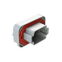Amphenol SINE Systems AT13-08PA-BM03 Connectors RA Flng Mnt PCB Rcpt 8POS Gry Tin Cont A