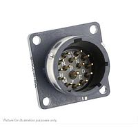 Eaton Souriau-Sunbank UTGX014E15PW Receptacles Square flange receptacle, without backshell, with 15 male solder contacts, IP68/69K in unmated conditions, keying W
