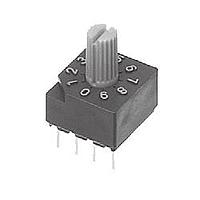 Nidec Components S-2131A Rotary Switches dip rotary code decimal,knob, comp code, side adj.