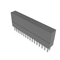 Samtec ESW-116-23-T-D Stackthrough .100" Elevated Socket Strip